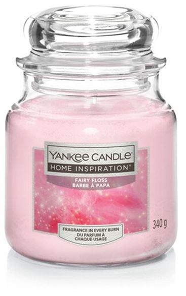 YANKEE CANDLE Yankee Candle Home Inspiration fragranza Fairy Floss (zucchero filato) candela media